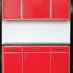 Custom Garage Cabinets Red and Black