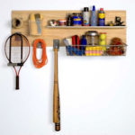 Slatwall Garage Storage Sports and Cleaning Supplies