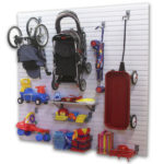 Slatwall Garage Storage Kids Toys and Strollers