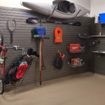 Slatwall Garage Storage Canoe and Other Sporting Gear